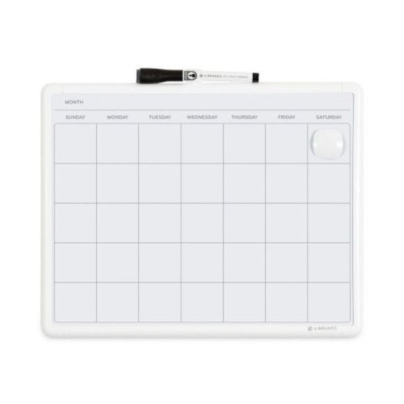 U Brands Other - U Brands Magnetic Dry Erase Monthly Calendar Comtempo 14 x 11 White Surface Whit